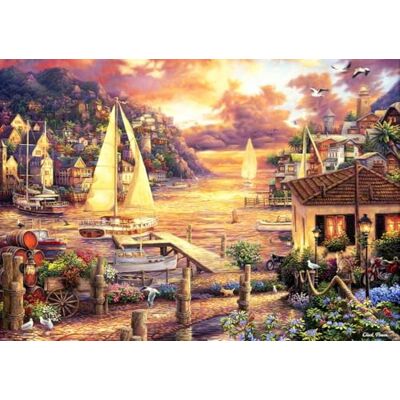 Grafika Chuck Pinson, Catching Dreams 1500 Teile Puzzle Traditionelle Segelboote, Küstenlandschaft Puzzle für Erwachsene Grafika Chuck Pinson, Catching Dreams 1500 Teile Puzzle Traditionelle Segelboote, Küstenlandschaft Puzzle für Erwachsene