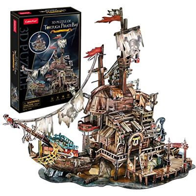 CubicFun 3D Puzzle Tortuga Piratenbucht, 218 Teile 4d Puzzle Erwachsene Kinder, Modellbausatz Schiff, Segelschiff Modell, Modellbau, Modellbausatz Frauen Männer CubicFun 3D Puzzle Tortuga Piratenbucht, 218 Teile 4d Puzzle Erwachsene Kinder, Modellbausatz Schiff, Segelschiff Modell, Modellbau, Modellbausatz Frauen Männer