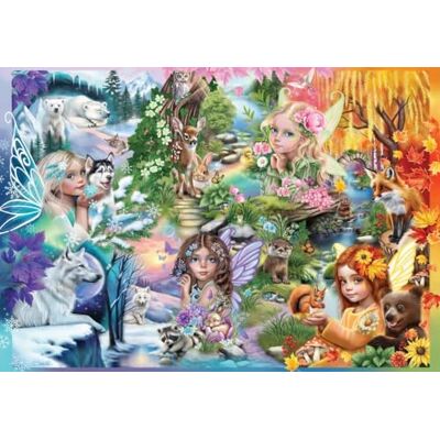 Bluebird Puzzle 1000 Teile Feen-Jahreszeiten Bluebird Puzzle 1000 Teile Feen-Jahreszeiten