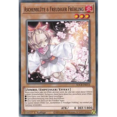 TCG SDCB-DE014 Aschenblüte & Freudiger Frühling Common Deutsch 1. Auflage im Set mit Ultrapro Toploader Yugioh TCG SDCB-DE014 Aschenblüte & Freudiger Frühling Common Deutsch 1. Auflage im Set mit Ultrapro Toploader Yugioh