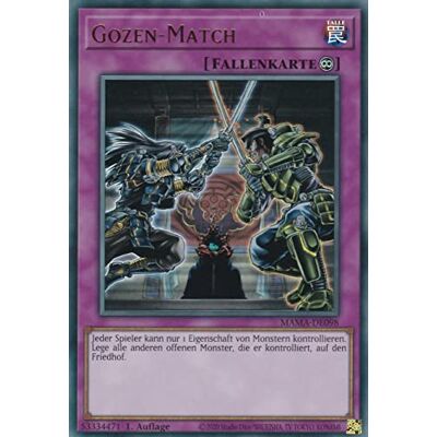 TCG MAMA-DE098 Gozen-Match Ultra Rare Deutsch 1. Auflage im Set mit Ultrapro Toploader Yugioh TCG MAMA-DE098 Gozen-Match Ultra Rare Deutsch 1. Auflage im Set mit Ultrapro Toploader Yugioh