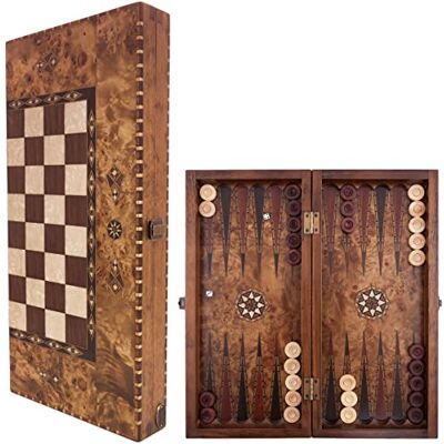 ART , Deluxe Edition, Hochwertiges Backgammon Spiel aus Holz, Tavla, 2 Spieler, ab 12 Jahren ART , Deluxe Edition, Hochwertiges Backgammon Spiel aus Holz, Tavla, 2 Spieler, ab 12 Jahren
