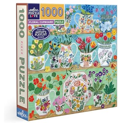 eeBoo Puzzle mit 1000 Teilen, Blumenregal – Puzzle mit 1000 Teilen – Maße 58,5 cm x 58,5 cm eeBoo Puzzle mit 1000 Teilen, Blumenregal – Puzzle mit 1000 Teilen – Maße 58,5 cm x 58,5 cm