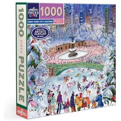eeBoo Puzzle mit 1000 Teilen New York City Skaters – Puzzle für Erwachsene, 1000 Teile aus Karton – Maße 58,5 cm x 58,5 cm eeBoo Puzzle mit 1000 Teilen New York City Skaters – Puzzle für Erwachsene, 1000 Teile aus Karton – Maße 58,5 cm x 58,5 cm