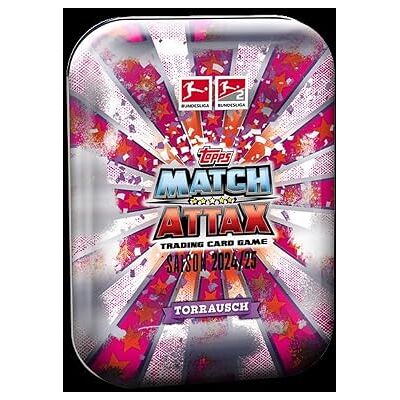 Topps Bundesliga Match Attax 24/25 – Mini Zin – Trocken Sound – enthält 42 Karten, darunter 3 exklusive Allround-Karten, 2 schwarze und weiße Pixel-Pitch-Karten und 2 limitierte Version. Topps Bundesliga Match Attax 24/25 – Mini Zin – Trocken Sound – enthält 42 Karten, darunter 3 exklusive Allround-Karten, 2 schwarze und weiße Pixel-Pitch-Karten und 2 limitierte Version.