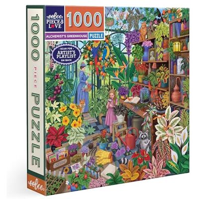 eeBoo Puzzle 1000 Teile Alchemist's Greenhouse – Puzzle für Erwachsene 1000 Teile – Maße 58,5 cm x 58,5 cm eeBoo Puzzle 1000 Teile Alchemist's Greenhouse – Puzzle für Erwachsene 1000 Teile – Maße 58,5 cm x 58,5 cm