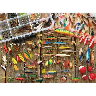 Cobble Hill Puzzle mit 1000 Teilen – Angelköder – inklusive Probeposter Cobble Hill Puzzle mit 1000 Teilen – Angelköder – inklusive Probeposter