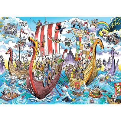 DoodleTown Viking Fahrt Puzzle - 1000 Teile für Familien DoodleTown Viking Fahrt Puzzle - 1000 Teile für Familien