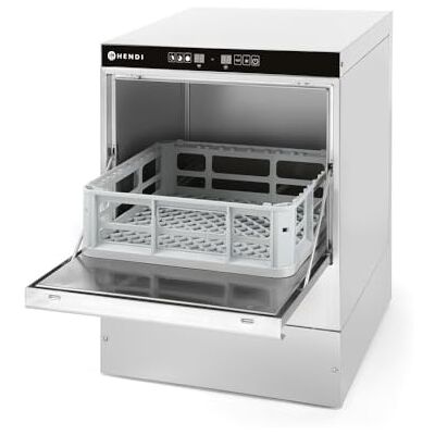 HENDI Geschirrspüler, elektromechanische Steuerung, für Gläser, inklusive 2 Spülkörben von 400x400mm, Besteckkorb, mit Ablauf- und Reinigungs pumpe, 230V/2800W, 472x566x(H)705mm, Edelstahl HENDI Geschirrspüler, elektromechanische Steuerung, für Gläser, inklusive 2 Spülkörben von 400x400mm, Besteckkorb, mit Ablauf- und Reinigungs pumpe, 230V/2800W, 472x566x(H)705mm, Edelstahl
