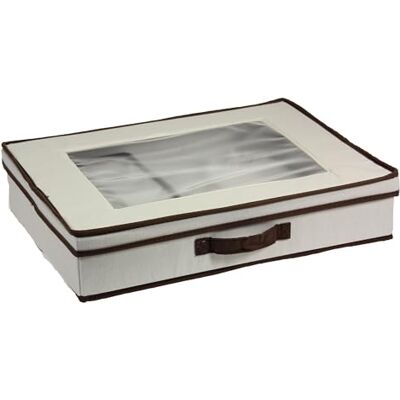 Household Essentials Haushalt Essentials Vision Window Tabletop Set Brust, natürliche Leinwand mit Brown Trim Household Essentials Haushalt Essentials Vision Window Tabletop Set Brust, natürliche Leinwand mit Brown Trim