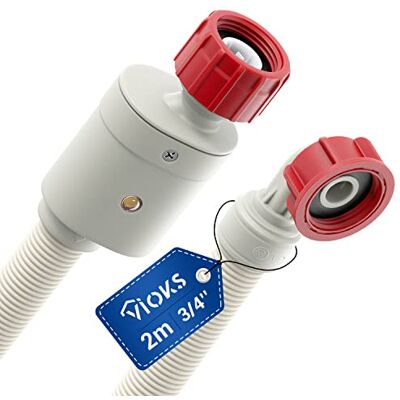 VIOKS Aquastop Zulaufschlauch Waschmaschine 3/4 Zoll 2m 90°C Universal Schlauch Aquastop Wasserschläuche, Gerade/Gewinkelt, für Geschirrspüler Waschmaschinen VIOKS Aquastop Zulaufschlauch Waschmaschine 3/4 Zoll 2m 90°C Universal Schlauch Aquastop Wasserschläuche, Gerade/Gewinkelt, für Geschirrspüler Waschmaschinen