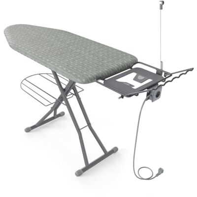 SONGMICS Bügelbrett mit Steckdose und Ablage, Bügelfläche 135 x 48 cm SONGMICS Bügelbrett mit Steckdose und Ablage, Bügelfläche 135 x 48 cm