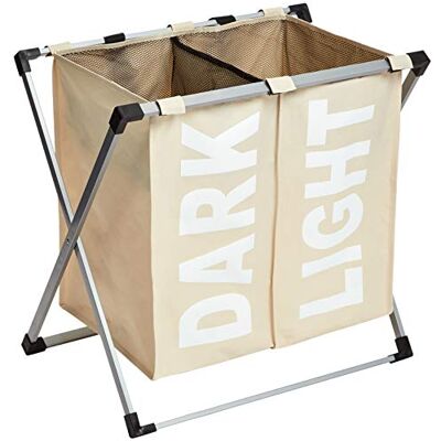 Amazon Doppelter Wäschekorb, Beige Amazon Doppelter Wäschekorb, Beige