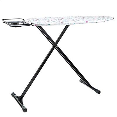 Amazon Bügelbrett mit H-förmiger Bügeleisen-Ablage, mittelgroß, 122 x 38 cm, schwarz, Geblümt Amazon Bügelbrett mit H-förmiger Bügeleisen-Ablage, mittelgroß, 122 x 38 cm, schwarz, Geblümt