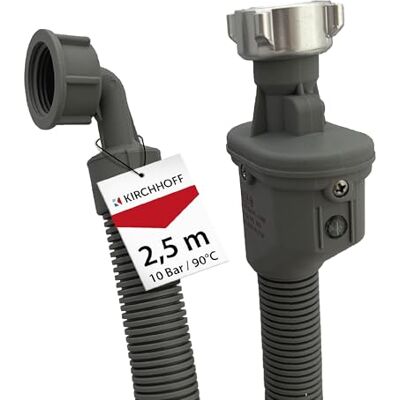 Kirchhoff 98657230 Waschmaschinenschlauch 2,5m, Zulaufschlauch mit 3/4" x 3/4" IG für Waschmaschine oder Spülmaschine, Wasserschlauch mit Aquastop Kirchhoff 98657230 Waschmaschinenschlauch 2,5m, Zulaufschlauch mit 3/4" x 3/4" IG für Waschmaschine oder Spülmaschine, Wasserschlauch mit Aquastop