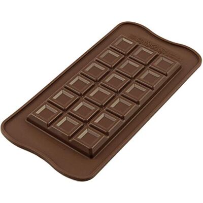 silikomart SCG37 Silikonform für CHOCO BAR Pralinen, Antihaft, 21 Pralinen, Packung mit 1 Form für Süßigkeiten, Easy Choc, 154 x 77 mm, h 9 mm, Volumen 91 ml, Made in Italy silikomart SCG37 Silikonform für CHOCO BAR Pralinen, Antihaft, 21 Pralinen, Packung mit 1 Form für Süßigkeiten, Easy Choc, 154 x 77 mm, h 9 mm, Volumen 91 ml, Made in Italy
