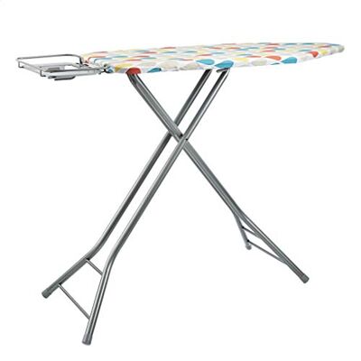 Amazon Bügelbrett mit H-förmiger Bügeleisen-Ablage, groß, 122 x 43 cm, grau, Gepunktet Amazon Bügelbrett mit H-förmiger Bügeleisen-Ablage, groß, 122 x 43 cm, grau, Gepunktet