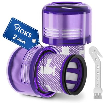VIOKS Staubsauger Filter Set 2x Ersatz für Dysоn Ersatzfilter 970013-02 97001302 + Reinigungsbürste Filter für Staubsauger für V11 V15 SV14 SV17 SV22 Detect Animal Absolute Extra Pro Torque Drive VIOKS Staubsauger Filter Set 2x Ersatz für Dysоn Ersatzfilter 970013-02 97001302 + Reinigungsbürste Filter für Staubsauger für V11 V15 SV14 SV17 SV22 Detect Animal Absolute Extra Pro Torque Drive