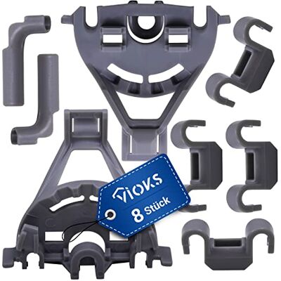 VIOKS Lager-Set Geschirrspüler Ersatz für Bosch Siеmens 00428344 428344 Klammer Befestigung-Set Korbeinsatz Tellerhalter Korbablagen-Lagerset, 8-teilig, für Unterkorb Spülmaschine VIOKS Lager-Set Geschirrspüler Ersatz für Bosch Siеmens 00428344 428344 Klammer Befestigung-Set Korbeinsatz Tellerhalter Korbablagen-Lagerset, 8-teilig, für Unterkorb Spülmaschine