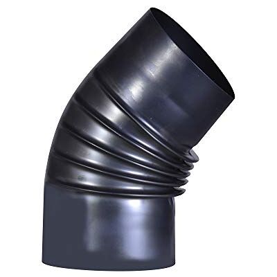 FIREFIX O120/B4 Blauglanzblech Bogen 45°, starr, ø 120 mm Ofenrohre aus Stahlblech, 0,6 mm stark, gebläut, innenliegend gemufft, Längen lasergeschweißt FIREFIX O120/B4 Blauglanzblech Bogen 45°, starr, ø 120 mm Ofenrohre aus Stahlblech, 0,6 mm stark, gebläut, innenliegend gemufft, Längen lasergeschweißt