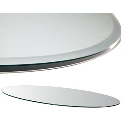 Euro Tische Glasplatte Oval für Kaminofen und Tischplatte in 100x60cm Facettenschliff, Schutzplatte mit 6mm ESG Sicherheitsglas, Funkenschutzplatte, Glasboden für Kamin (Klarglas) Euro Tische Glasplatte Oval für Kaminofen und Tischplatte in 100x60cm Facettenschliff, Schutzplatte mit 6mm ESG Sicherheitsglas, Funkenschutzplatte, Glasboden für Kamin (Klarglas)