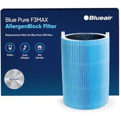 BLUEAIR Blue Pure 3350i Max Series AllergenBlock Filter, Original-Ersatzfilter für Allergien, Pollen, Staub, Tierhaare, passend für Blue Pure 3350i Max Luftreiniger BLUEAIR Blue Pure 3350i Max Series AllergenBlock Filter, Original-Ersatzfilter für Allergien, Pollen, Staub, Tierhaare, passend für Blue Pure 3350i Max Luftreiniger
