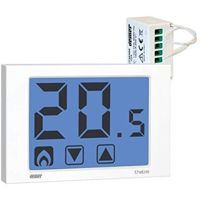 VEMER Thalos Thermostat mit Touch-Screen für die Wandmontage mit Batterie und Fernbedienung, VE482600 VEMER Thalos Thermostat mit Touch-Screen für die Wandmontage mit Batterie und Fernbedienung, VE482600