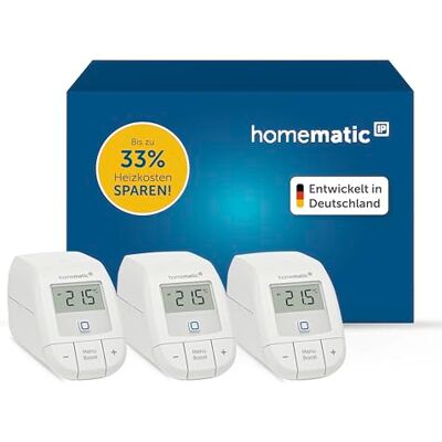 Homematic IP Erweiterungsset Heizen – Basic Smart Home, digitaler Thermostat Heizung, App-Steuerung, Alexa, Google Home, einfache Installation, Energie sparen, 161216A1 Homematic IP Erweiterungsset Heizen – Basic Smart Home, digitaler Thermostat Heizung, App-Steuerung, Alexa, Google Home, einfache Installation, Energie sparen, 161216A1