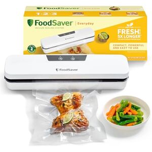 FoodSaver Everyday Vakuumiergerät hält Lebensmittel bis zu 5X länger frisch Vakuumierer in kompaktem Design für eine effiziente Aufbewahrung mit 5 Vakuumierbeuteln (0,94L & 3,78L) VS0290X FoodSaver Everyday Vakuumiergerät hält Lebensmittel bis zu 5X länger frisch Vakuumierer in kompaktem Design für eine effiziente Aufbewahrung mit 5 Vakuumierbeuteln (0,94L & 3,78L) VS0290X