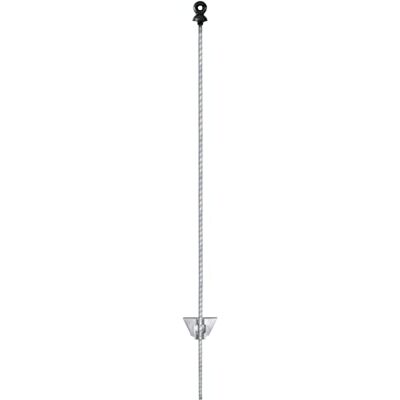 Eider Federstahlpfähle/Metallpfähle, Ausführung wählbar hochwertige Pfähle für den Weidezaun/Elektrozaun Made in Germany (105 cm Silber Schwarzer Ringisolator) Eider Federstahlpfähle/Metallpfähle, Ausführung wählbar hochwertige Pfähle für den Weidezaun/Elektrozaun Made in Germany (105 cm Silber Schwarzer Ringisolator)