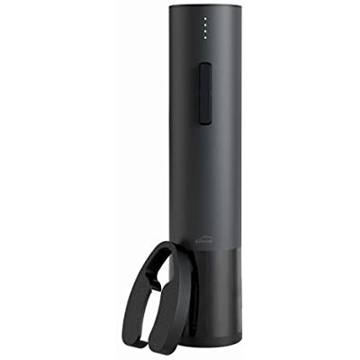 LACOR 63056 elektrischer Korkenzieher Black Luxe aus Edelstahl, automatischer Weinöffner, elegant, modern und ergonomisch, Beleuchtung und LED-Anzeige, Ø 4,8 x 22 cm, Mattschwarz LACOR 63056 elektrischer Korkenzieher Black Luxe aus Edelstahl, automatischer Weinöffner, elegant, modern und ergonomisch, Beleuchtung und LED-Anzeige, Ø 4,8 x 22 cm, Mattschwarz