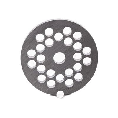 Porkert Lochscheibe Größe 5/6 mm aus Kohlenstoffstahl, Zubehör für manuellen Fleischwolf Größe 5, kompatibel ausschließlich mit Fleischwölfen Porkert Lochscheibe Größe 5/6 mm aus Kohlenstoffstahl, Zubehör für manuellen Fleischwolf Größe 5, kompatibel ausschließlich mit Fleischwölfen