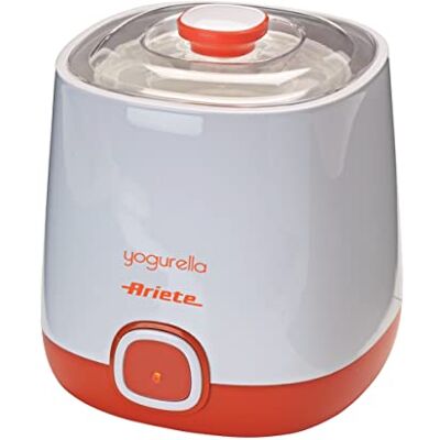 Ariete 621 Yogurella, Joghurtbereiter für Hausgemachter Klassischen und Griechischen Joghurt, 2 Behälter mit Luftdichtem Deckel, 20 W Leistung, Filter für griechisches Rezept Ariete 621 Yogurella, Joghurtbereiter für Hausgemachter Klassischen und Griechischen Joghurt, 2 Behälter mit Luftdichtem Deckel, 20 W Leistung, Filter für griechisches Rezept