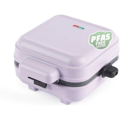 GILES & POSNER Sorbet Waffeleisen für gefüllte Waffeln, extra tief PFAS-freie Antihaftplatten, 750 W, Verriegelungsclip für aufrechte Aufbewahrung, Hebehilfen inklusive, violett GILES & POSNER Sorbet Waffeleisen für gefüllte Waffeln, extra tief PFAS-freie Antihaftplatten, 750 W, Verriegelungsclip für aufrechte Aufbewahrung, Hebehilfen inklusive, violett