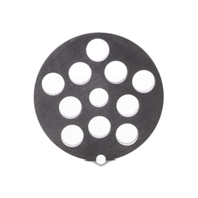 Porkert Lochscheibe Größe 10/12 mm aus Kohlenstoffstahl, Zubehör für manuellen Fleischwolf Größe 10, kompatibel ausschließlich mit Fleischwölfen Porkert Lochscheibe Größe 10/12 mm aus Kohlenstoffstahl, Zubehör für manuellen Fleischwolf Größe 10, kompatibel ausschließlich mit Fleischwölfen