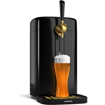 Klarstein FrostBrew Bierzapfanlage 5L Bierzapfanlage mit CO₂-Drucksystem, Thermoelektrisches Kühlsystem, Temperaturregelung 3-12 °C, LED-Anzeige, Abnehmbare Tropfschale, Schwarz/Gold Klarstein FrostBrew Bierzapfanlage 5L Bierzapfanlage mit CO₂-Drucksystem, Thermoelektrisches Kühlsystem, Temperaturregelung 3-12 °C, LED-Anzeige, Abnehmbare Tropfschale, Schwarz/Gold