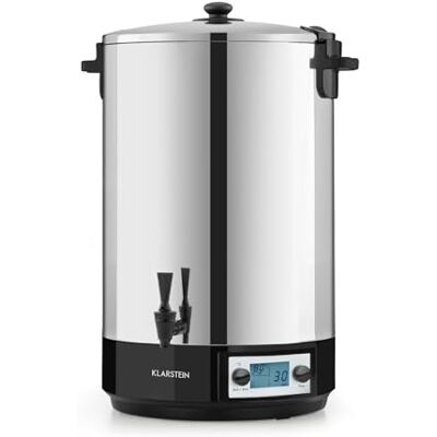 Klarstein KonfiStar 50 Digital Einkochautomat Einkochtopf Einkocher Heißgetränkespender, 50 Liter, 2500 Watt, 30-100 °C, Timer, Warmhalte-Funktion, Deckel mit Verschluss, Edelstahl poliert Klarstein KonfiStar 50 Digital Einkochautomat Einkochtopf Einkocher Heißgetränkespender, 50 Liter, 2500 Watt, 30-100 °C, Timer, Warmhalte-Funktion, Deckel mit Verschluss, Edelstahl poliert