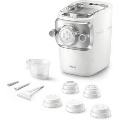 Philips PastaMaker 7000 Serie, Weiß, 6 Pastasorten Vollautomatische Nudelmaschine, ProExtrude-Technologie, bis zu 8 Portionen, frische Pasta in <10 Min. (HR2660/00) Philips PastaMaker 7000 Serie, Weiß, 6 Pastasorten Vollautomatische Nudelmaschine, ProExtrude-Technologie, bis zu 8 Portionen, frische Pasta in <10 Min. (HR2660/00)