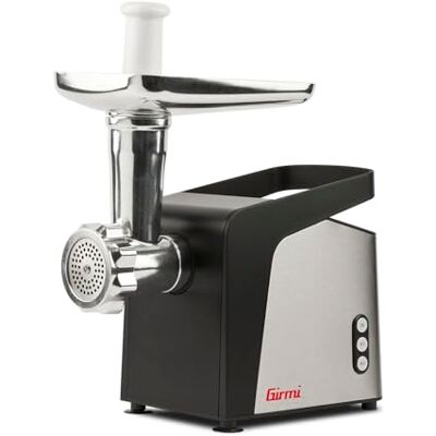 Girmi TR91 Fleischwolf, 1400 W (max), DC-Motor, Reverse, 1200 g/min, 3 Edelstahl-Tüllen, komplett zerlegbar und leicht zu reinigen, Premicibo, Wurstfüller und Zubehör für Kibbe im Lieferumfang Girmi TR91 Fleischwolf, 1400 W (max), DC-Motor, Reverse, 1200 g/min, 3 Edelstahl-Tüllen, komplett zerlegbar und leicht zu reinigen, Premicibo, Wurstfüller und Zubehör für Kibbe im Lieferumfang