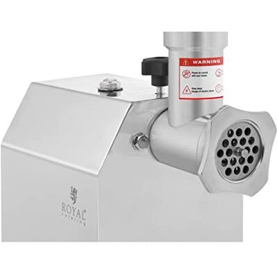 Royal Catering RCFW 70-600ECO Fleischwolf Elektrisch Edelstahl Fleischmaschine (70 kg/h, 600 W, Reverse-Funktion, Lochgröße 5/7 mm) ECO Royal Catering RCFW 70-600ECO Fleischwolf Elektrisch Edelstahl Fleischmaschine (70 kg/h, 600 W, Reverse-Funktion, Lochgröße 5/7 mm) ECO