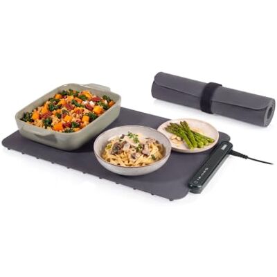 Princess Rollbare Warmhalteplatte, 47,3 x 32,4 cm, 250 W, 3 Heizstufen Aus Silikon, Bis 100 °C, Display mit Tasten, Abnehmbares 2 m Netzkabel, Aufbewahrungstasche, 01.312292.01.001 Princess Rollbare Warmhalteplatte, 47,3 x 32,4 cm, 250 W, 3 Heizstufen Aus Silikon, Bis 100 °C, Display mit Tasten, Abnehmbares 2 m Netzkabel, Aufbewahrungstasche, 01.312292.01.001