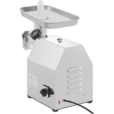 Royal Catering RCFW 140-850ECO Fleischwolf Elektrisch Edelstahl Fleischmaschine (140 kg/h, 850 W, Reverse-Funktion, Lochgröße 6/8 mm) ECO Royal Catering RCFW 140-850ECO Fleischwolf Elektrisch Edelstahl Fleischmaschine (140 kg/h, 850 W, Reverse-Funktion, Lochgröße 6/8 mm) ECO