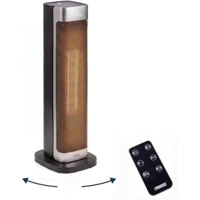 Princess Keramikheizlüfter, 2200 W, 60° Oszillation, 24-h-Timer Fernbedienung, LED-Display, Verstellbares Thermostat, Kippschutz, Überhitzungsschutz, Tragegriff, 01.344559.01.001 Princess Keramikheizlüfter, 2200 W, 60° Oszillation, 24-h-Timer Fernbedienung, LED-Display, Verstellbares Thermostat, Kippschutz, Überhitzungsschutz, Tragegriff, 01.344559.01.001