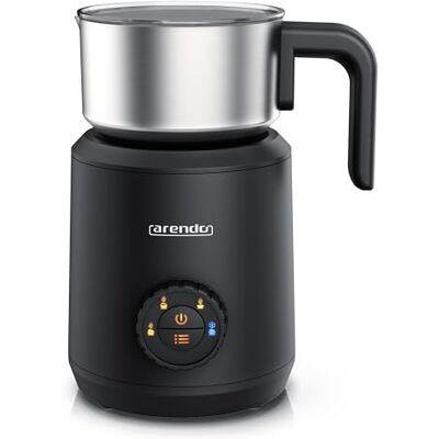 Arendo Milchaufschäumer Induktion Induktionsmilchaufschäumer elektrisch ohne Anbrennen – bis zu 400 ml warmer und kalter Milchschaum – 4 Temperaturen – Milk Frother Kaffee Latte Cappuccino Arendo Milchaufschäumer Induktion Induktionsmilchaufschäumer elektrisch ohne Anbrennen – bis zu 400 ml warmer und kalter Milchschaum – 4 Temperaturen – Milk Frother Kaffee Latte Cappuccino