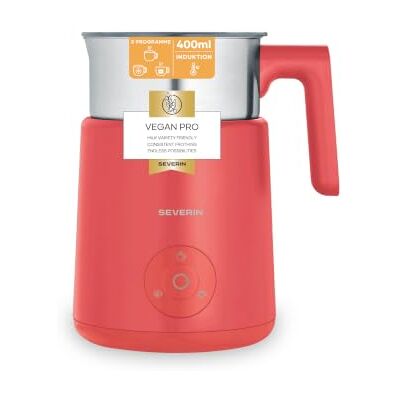Severin Induktions-Milchaufschäumer, 400ml, Heiß- und Kaltschaumbereiter, elektrisch, 3 Programme, Schokoladen-Funktion, spülmaschinenfest, vegane Milch, 500W, coral red, pink, Spuma Lite, SM 3595 Severin Induktions-Milchaufschäumer, 400ml, Heiß- und Kaltschaumbereiter, elektrisch, 3 Programme, Schokoladen-Funktion, spülmaschinenfest, vegane Milch, 500W, coral red, pink, Spuma Lite, SM 3595