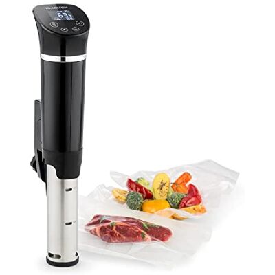 Klarstein Quickstick- Sous-Vide Garer, Präzisionskochtopf, Schongarer, 1300 Watt, Timerfunktion, 3D Circulating, 0-95 °C, LCD Touch-Display, wasserdicht, bis 20 Liter, flex schwarz Klarstein Quickstick- Sous-Vide Garer, Präzisionskochtopf, Schongarer, 1300 Watt, Timerfunktion, 3D Circulating, 0-95 °C, LCD Touch-Display, wasserdicht, bis 20 Liter, flex schwarz