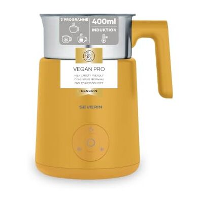 Severin Induktions-Milchaufschäumer, 400ml, Heiß- und Kaltschaumbereiter, elektrisch, 3 Programme, Schokoladen-Funktion, spülmaschinenfest, vegane Milch, 500W, gelb, Spuma Lite, SM 3597 Severin Induktions-Milchaufschäumer, 400ml, Heiß- und Kaltschaumbereiter, elektrisch, 3 Programme, Schokoladen-Funktion, spülmaschinenfest, vegane Milch, 500W, gelb, Spuma Lite, SM 3597