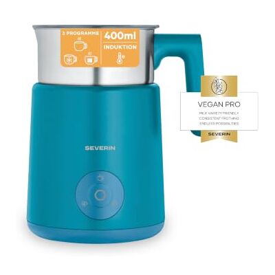 Severin Induktions-Milchaufschäumer, 400ml, Heiß- und Kaltschaumbereiter, elektrisch, 3 Programme, Schokoladen-Funktion, spülmaschinenfest, vegane Milch, 500W, blau, Spuma Lite, SM 3596 Severin Induktions-Milchaufschäumer, 400ml, Heiß- und Kaltschaumbereiter, elektrisch, 3 Programme, Schokoladen-Funktion, spülmaschinenfest, vegane Milch, 500W, blau, Spuma Lite, SM 3596
