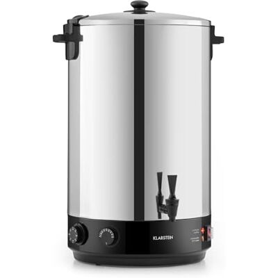 Klarstein KonfiStar 50 Einkochautomat Einkochtopf, Einkocher, Heißgetränkespender, Größe: 50 Liter, 30-110 °C, Timer: 20-120 min, Warmhalte-Funktion, geschmacksecht, Edelstahl poliert Klarstein KonfiStar 50 Einkochautomat Einkochtopf, Einkocher, Heißgetränkespender, Größe: 50 Liter, 30-110 °C, Timer: 20-120 min, Warmhalte-Funktion, geschmacksecht, Edelstahl poliert
