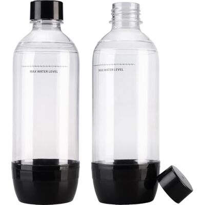 Rosenstein & Söhne Kompakter Wassersprudler: 2er-Set PET-Wasserflaschen für Soda-Wassersprudler WS-305.soda, je 1 l (Streamautomat, Getränke-Sprudler, Cocktail) Rosenstein & Söhne Kompakter Wassersprudler: 2er-Set PET-Wasserflaschen für Soda-Wassersprudler WS-305.soda, je 1 l (Streamautomat, Getränke-Sprudler, Cocktail)